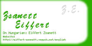 zsanett eiffert business card